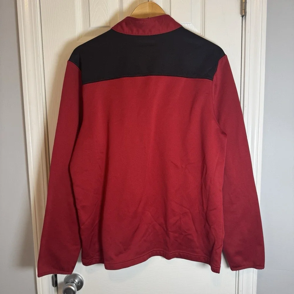 NFL Team Apparel Atlanta Falcons Quarter Zip‎ Dri Fit Pullover Jacket Size Large